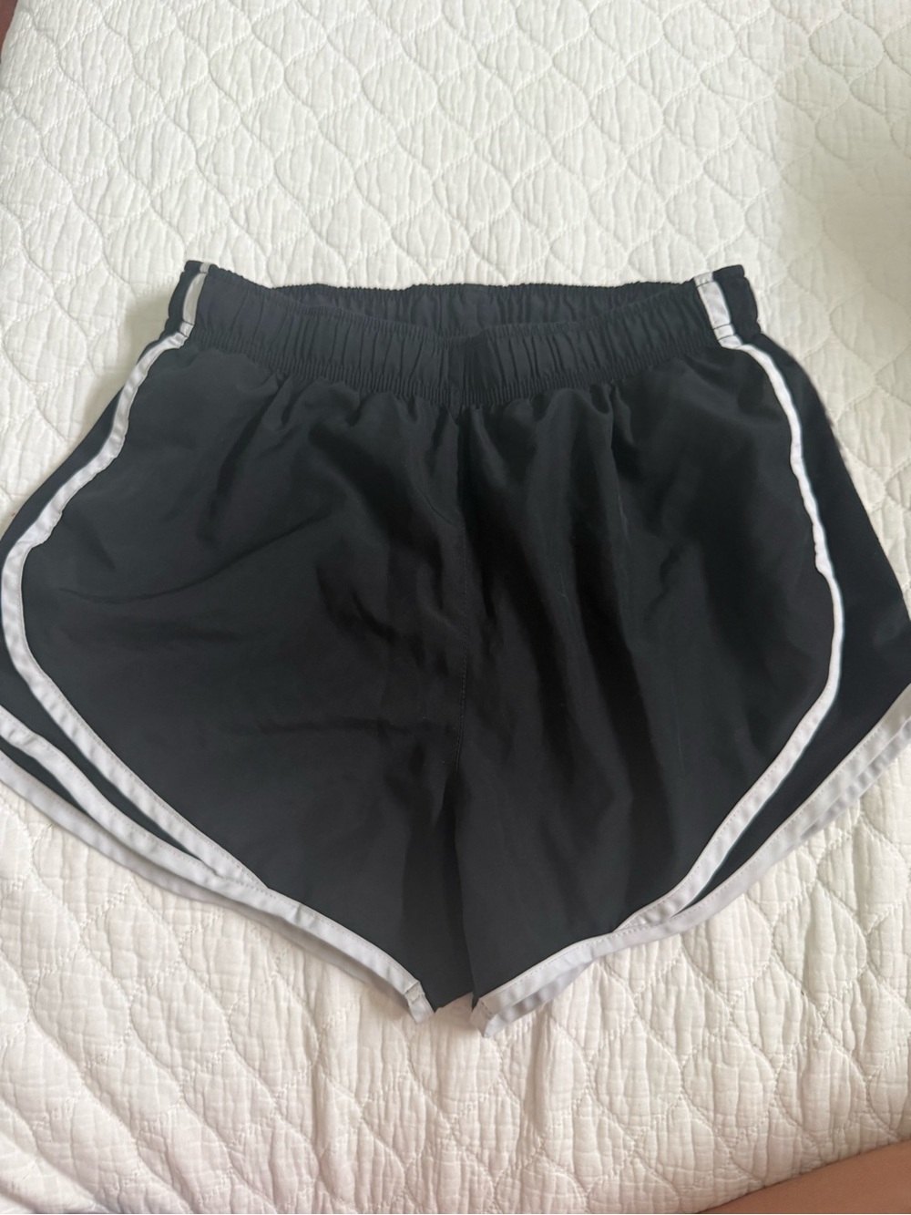Nike Black Athletic Shorts with White Trim